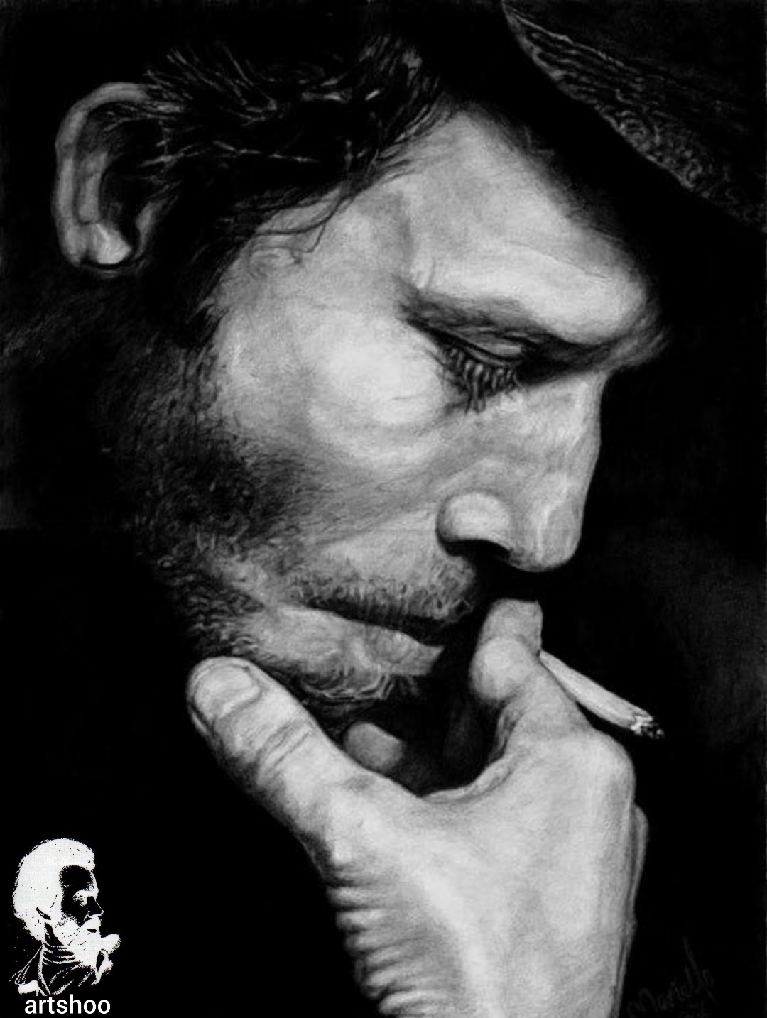 آموزش نقاشی سیاه قلم